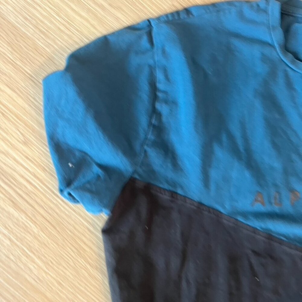 ** Alphalete Men's Tshirt Black blue colorblock Large - Picture 5 of 8